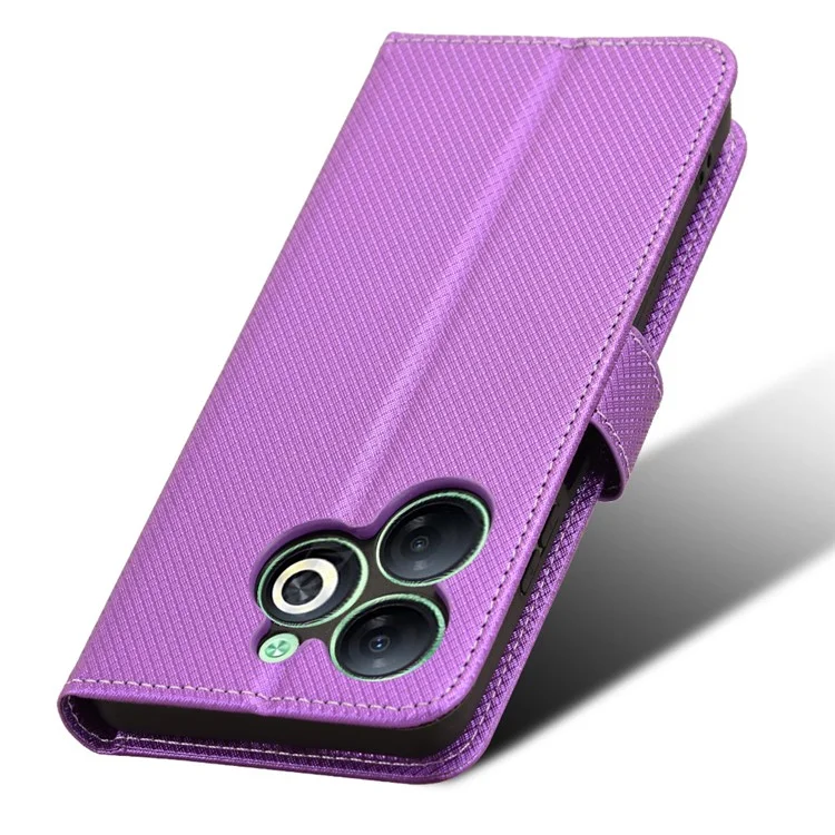For Infinix Smart 8 4G X6525 / Smart 8 HD 4G Phone Case PU Leather Wallet Magnetic Cell Phone Cover - Purple