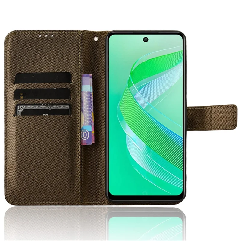 For Infinix Smart 8 4G X6525 / Smart 8 HD 4G Phone Case PU Leather Wallet Magnetic Cell Phone Cover - Brown