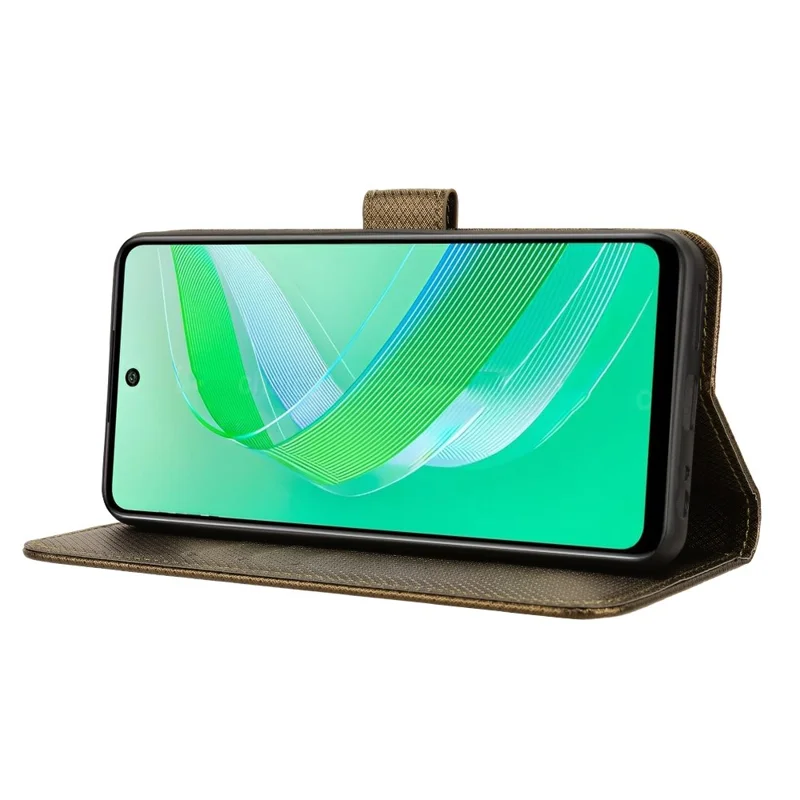 For Infinix Smart 8 4G X6525 / Smart 8 HD 4G Phone Case PU Leather Wallet Magnetic Cell Phone Cover - Brown