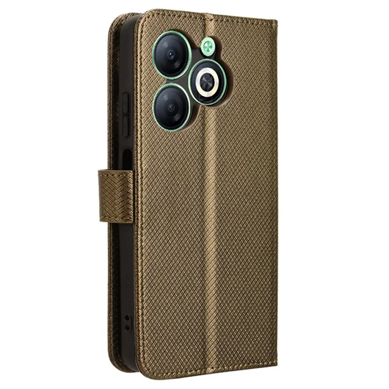 For Infinix Smart 8 4G X6525 / Smart 8 HD 4G Phone Case PU Leather Wallet Magnetic Cell Phone Cover - Brown