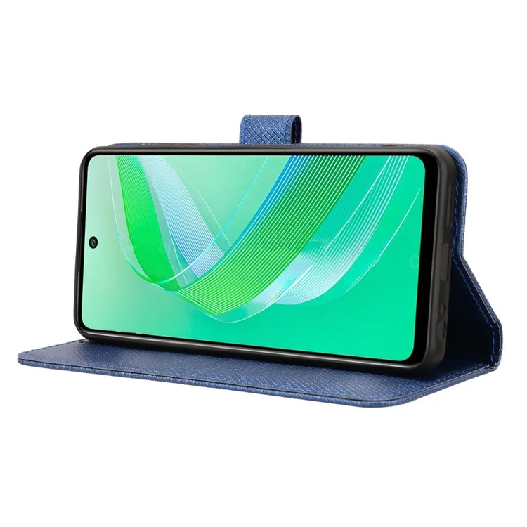 For Infinix Smart 8 4G X6525 / Smart 8 HD 4G Phone Case PU Leather Wallet Magnetic Cell Phone Cover - Blue