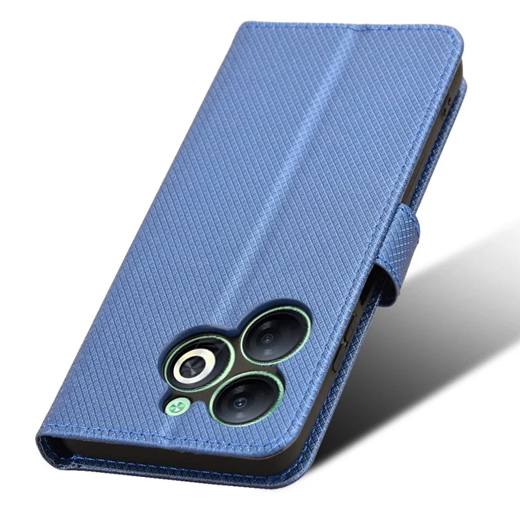 For Infinix Smart 8 4G X6525 / Smart 8 HD 4G Phone Case PU Leather Wallet Magnetic Cell Phone Cover - Blue