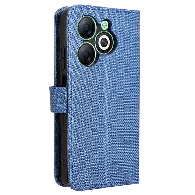 For Infinix Smart 8 4G X6525 / Smart 8 HD 4G Phone Case PU Leather Wallet Magnetic Cell Phone Cover - Blue