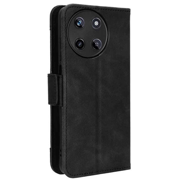 Para Realme 11 4G (159.9x73.3x7.95mm) Funda de Cartera de Piel Sintética con Múltiples Ranuras para Tarjetas Funda de Teléfono - Negro