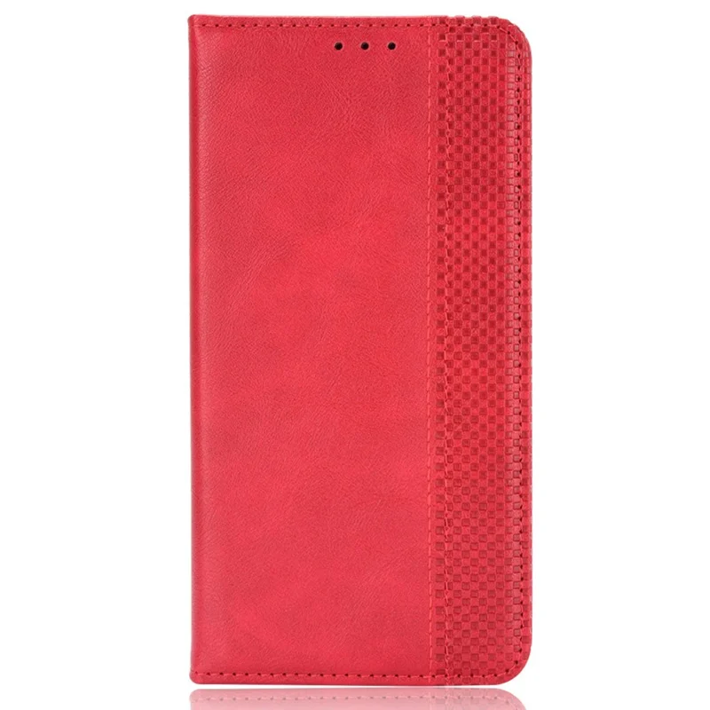 For Realme 11 4G (159.9x73.3x7.95mm) Cell Phone Cases Retro PU Leather Wallet Stand Cover - Red