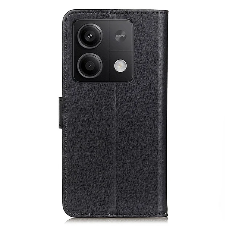 For Xiaomi Redmi Note 13 5G / 13 5G (China) Case Anti-Scratch PU Leather Drop-Proof Cell Phone Cover Wallet - Black