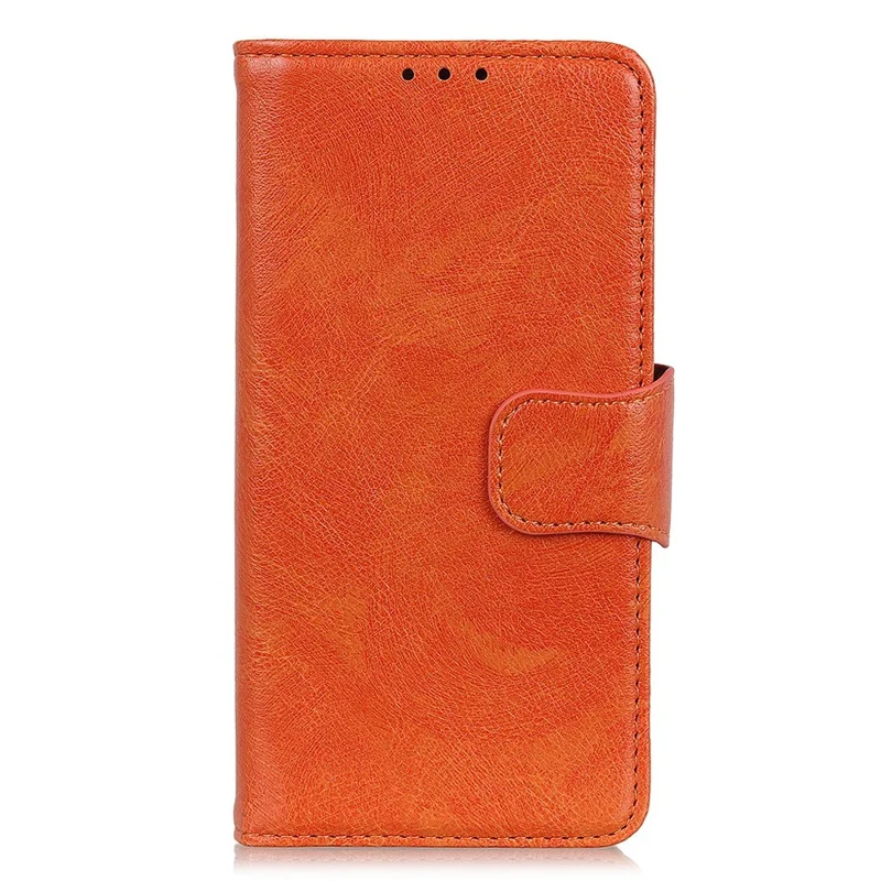 For Xiaomi Redmi Note 13 5G / 13 5G (China) Case Nappa Texture Wallet Cover Split Leather Phone Shell - Orange