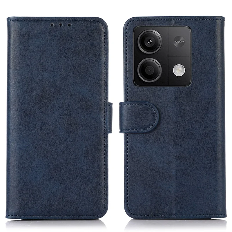 Til Xiaomi Redmi Note 13 5G / 13 5G (Kina) Taske med kuets struktur, stødfast telefonbeskytning med wallet - Blå