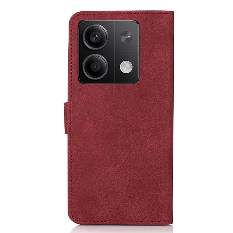 KHAZNEH For Xiaomi Redmi Note 13 5G/13 5G (China) Case PU Leather Wallet Stand Phone Protector - Red