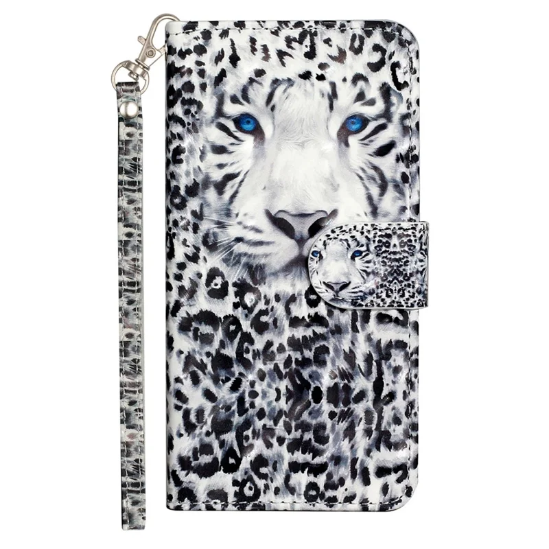 For Samsung Galaxy A35 5G Case 3D Pattern Print Leather Wallet Cellphone Cover - Leopard