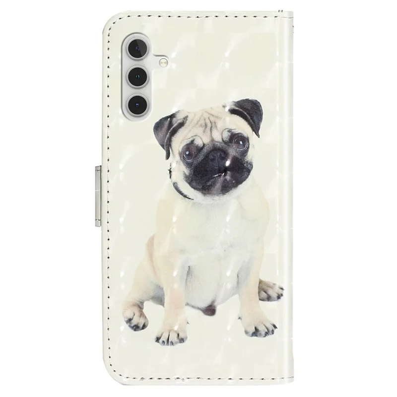 For Samsung Galaxy A35 5G Case 3D Pattern Print Leather Wallet Cellphone Cover - Dog