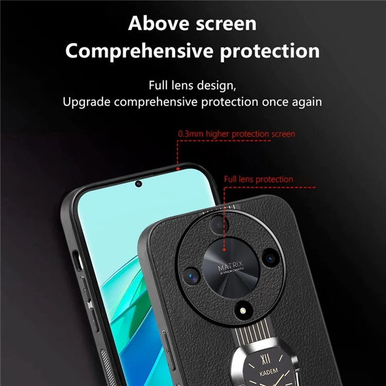 Чехол для телефона KADEM For Honor X9b 5G / Magic6 Lite 5G с электролитическим покрытием, противоударный, с подставкой - оранжевый