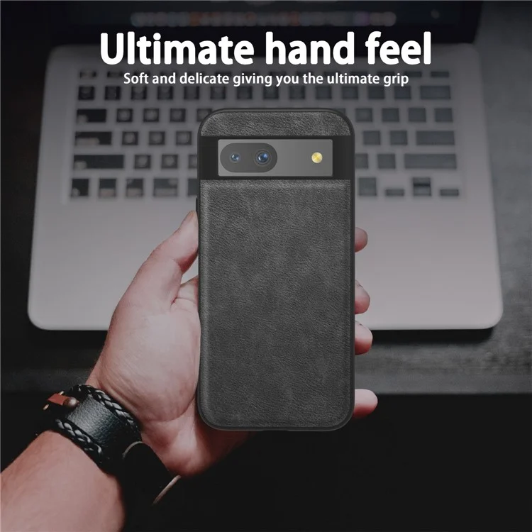Per Google Pixel 8a Retro Phone Case PU Leather+TPU+PC Cell Phone Cover - Nero