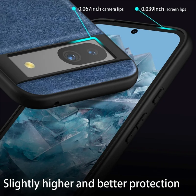 For Google Pixel 8a Retro Phone Case PU Leather+TPU+PC Cell Phone Cover - Brown