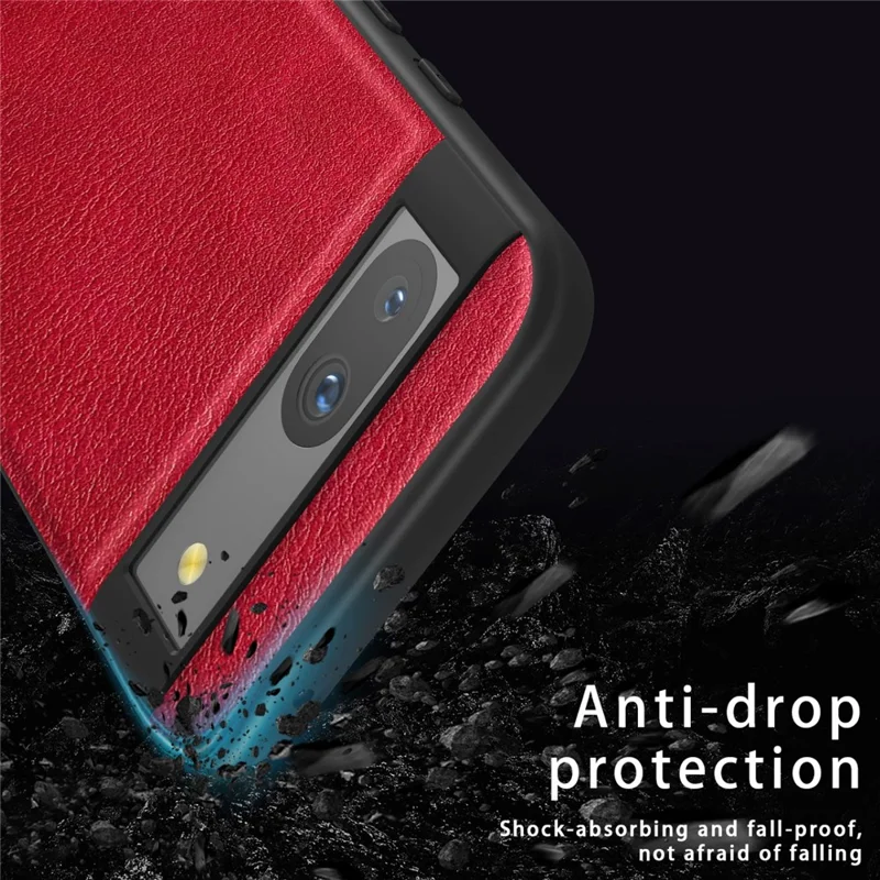 For Google Pixel 8a Retro Phone Case PU Leather+TPU+PC Cell Phone Cover - Brown