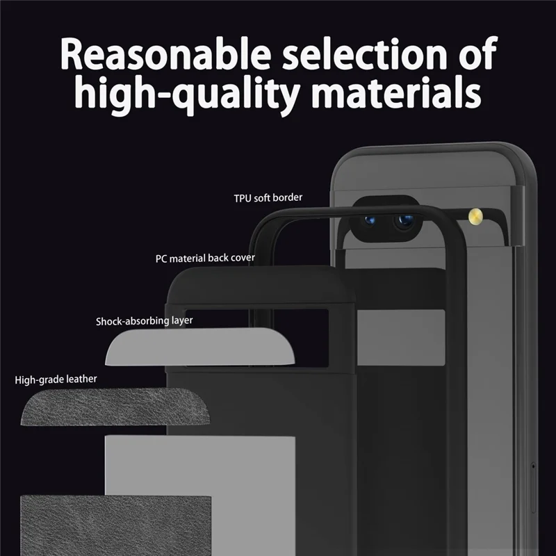 For Google Pixel 8a Retro Phone Case PU Leather+TPU+PC Cell Phone Cover - Brown