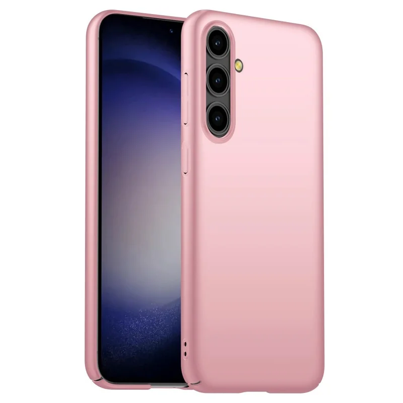 For Samsung Galaxy S24+ Hard PC Phone Case Solid Color Cell Phone Cover Shell - Rose Gold