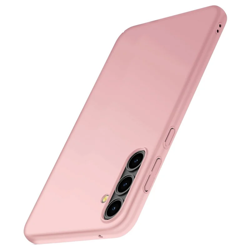 For Samsung Galaxy S24+ Hard PC Phone Case Solid Color Cell Phone Cover Shell - Rose Gold