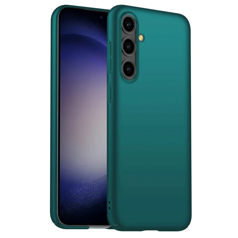 For Samsung Galaxy S24+ Hard PC Phone Case Solid Color Cell Phone Cover Shell - Green