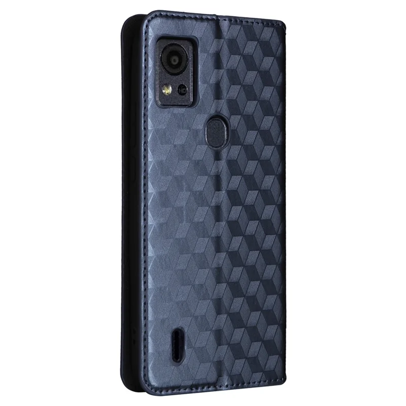 For Cricket Icon 5 / AT&T Motivate 4 Wallet Case PU Leather Folio Flip Phone Cover - Blue