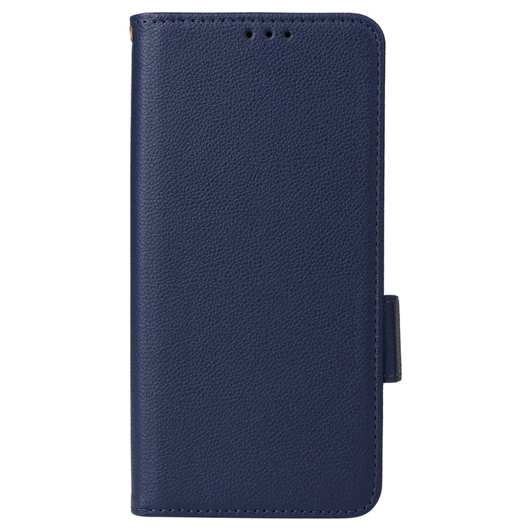 For Cricket Icon 5 / AT&T Motivate 4 Leather Case Stand Shock Absorbing Phone Cover - Dark Blue