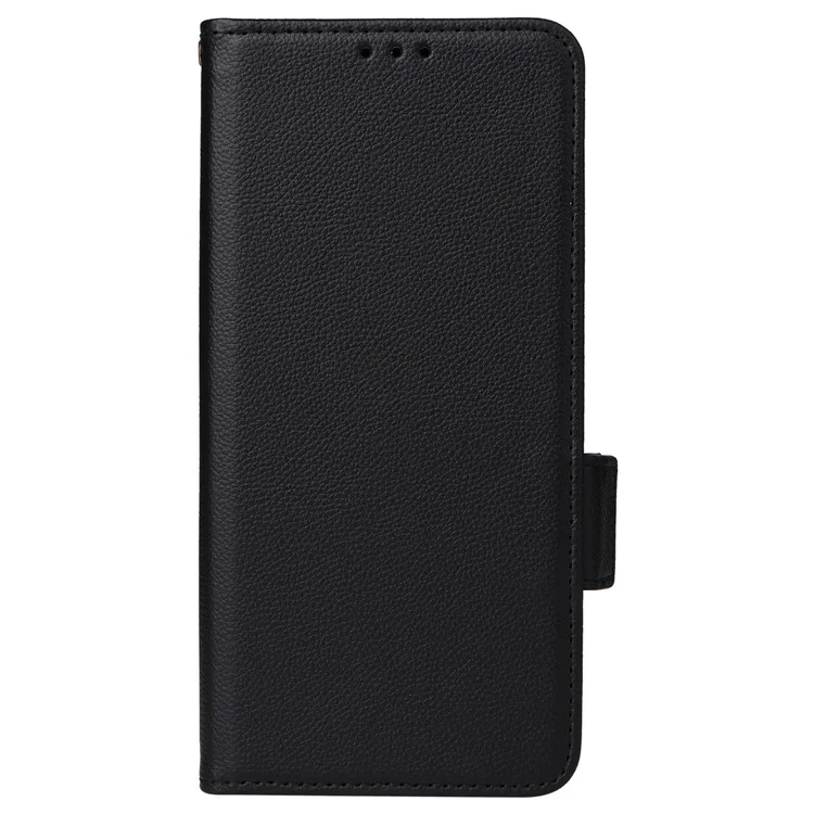 Pour Blackview A200 Pro Étui portefeuille Texture de litchi Support Flip Housse de téléphone - Noir