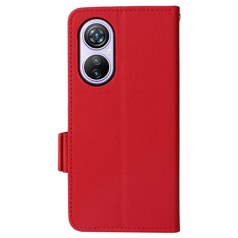 For Blackview A200 Pro Wallet Case Litchi Texture Stand Flip Phone Cover - Red