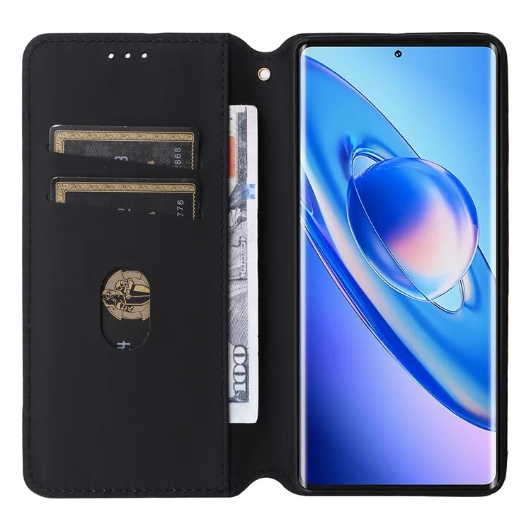 Para Blackview A200 Pro Leather Wallet Phone Case Viewing Stand Cover - Black