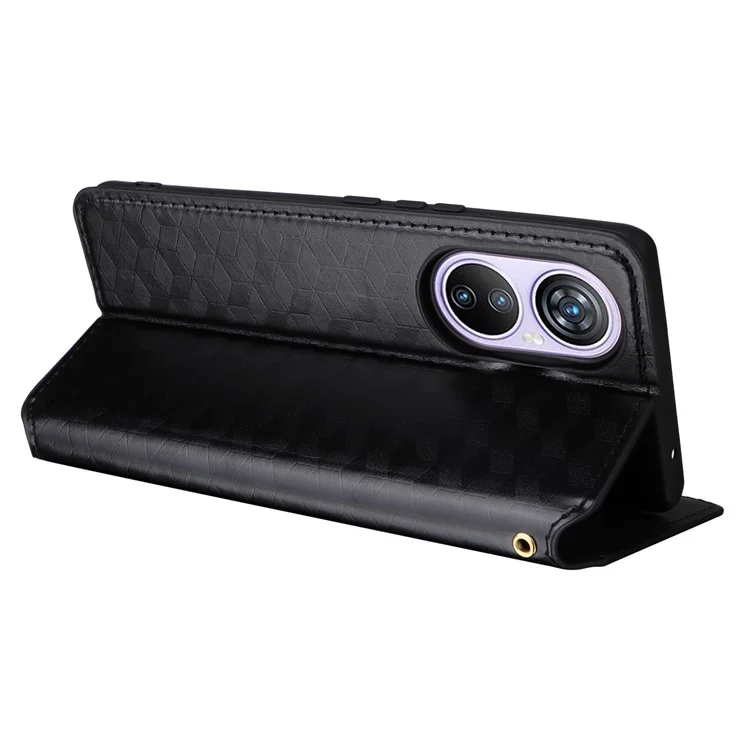 Para Blackview A200 Pro Leather Wallet Phone Case Viewing Stand Cover - Black