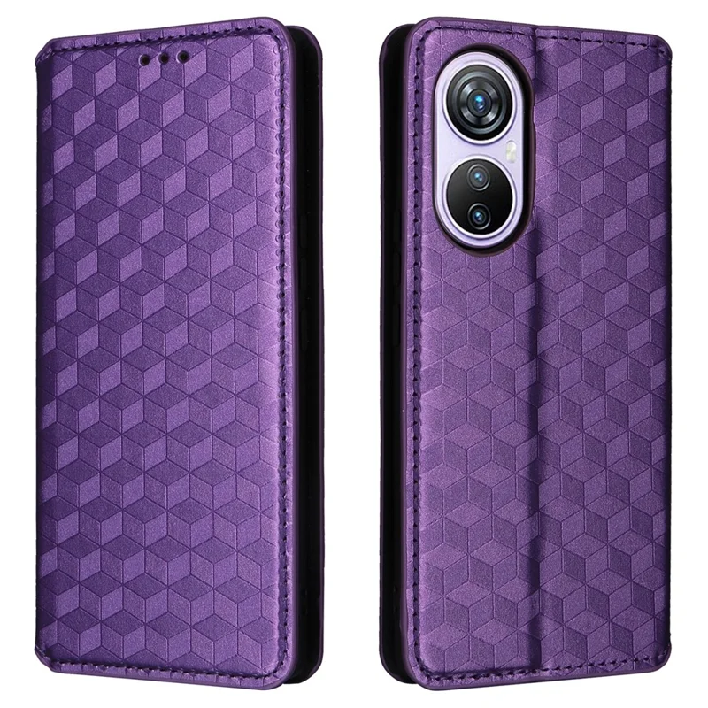 For Blackview A200 Pro Leather Wallet Phone Case Viewing Stand Cover - Purple