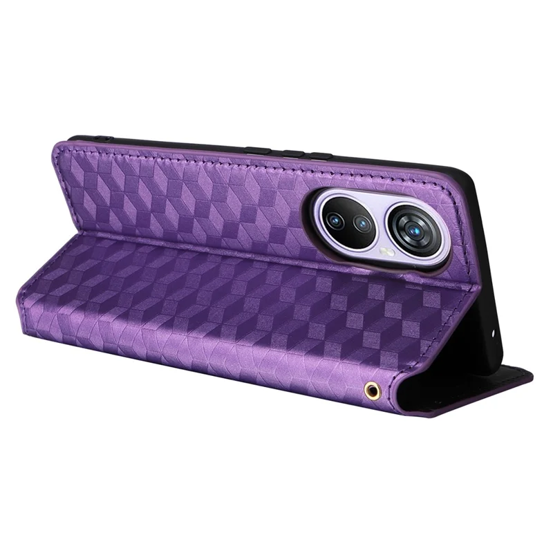 For Blackview A200 Pro Leather Wallet Phone Case Viewing Stand Cover - Purple