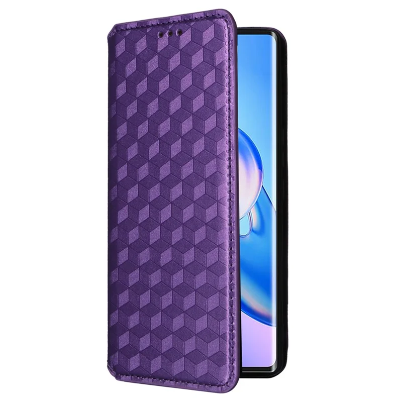 For Blackview A200 Pro Leather Wallet Phone Case Viewing Stand Cover - Purple