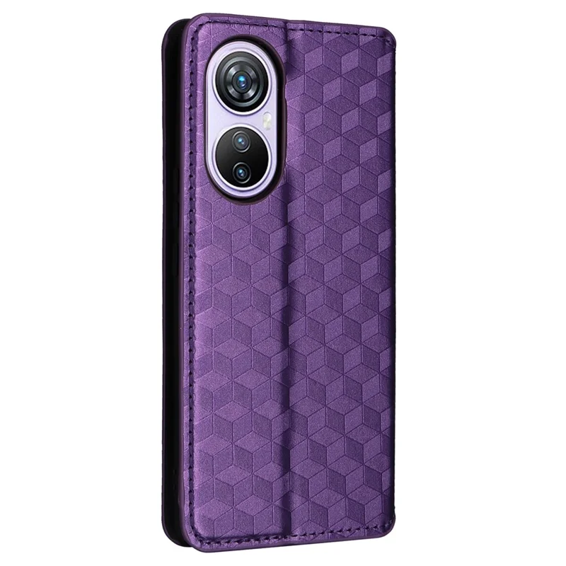 For Blackview A200 Pro Leather Wallet Phone Case Viewing Stand Cover - Purple