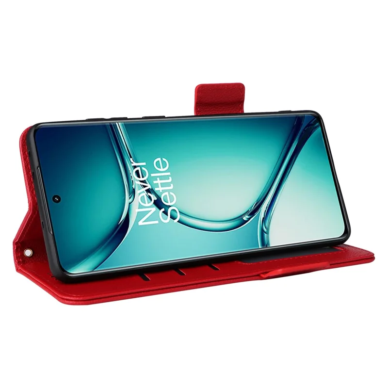 For OnePlus Ace 2 Pro 5G Phone Case PU Leather Flip Folio Wallet Cover - Red