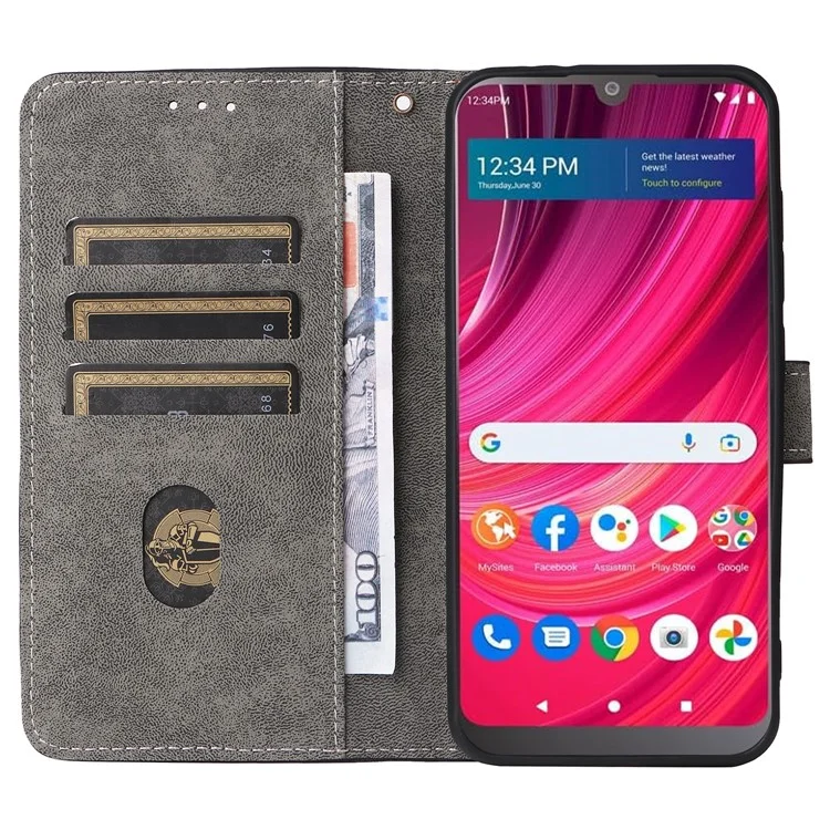 For BLU View 4 (B135DL) / View 2 (2023) RFID Blocking Phone Case PU Leather Flip Wallet Cover - Black