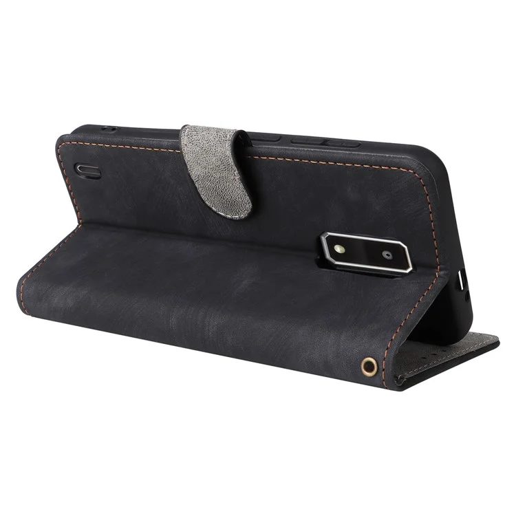 For BLU View 4 (B135DL) / View 2 (2023) RFID Blocking Phone Case PU Leather Flip Wallet Cover - Black