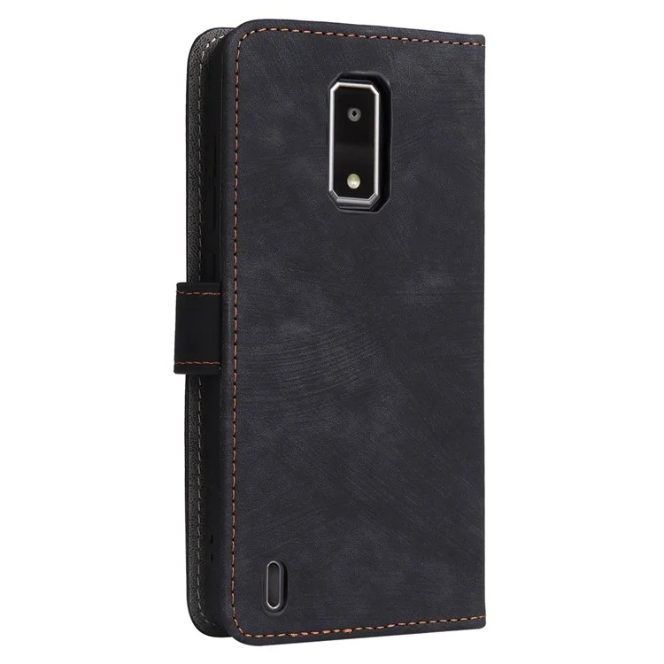 For BLU View 4 (B135DL) / View 2 (2023) RFID Blocking Phone Case PU Leather Flip Wallet Cover - Black