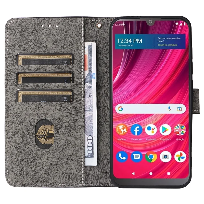 Per BLU View 4 (B135DL) / View 2 (2023) RFID Blocking Phone Case Custodia Portafoglio Flip in Pelle PU - Viola