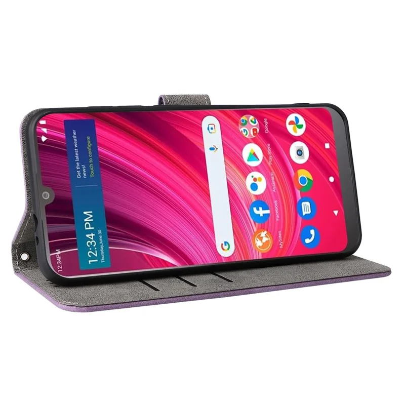Per BLU View 4 (B135DL) / View 2 (2023) RFID Blocking Phone Case Custodia Portafoglio Flip in Pelle PU - Viola