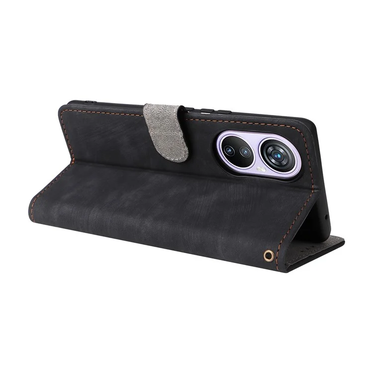 For Blackview A200 Pro Cell Phone Case RFID Blocking Wallet Anti-drop Cover with Strap - Black