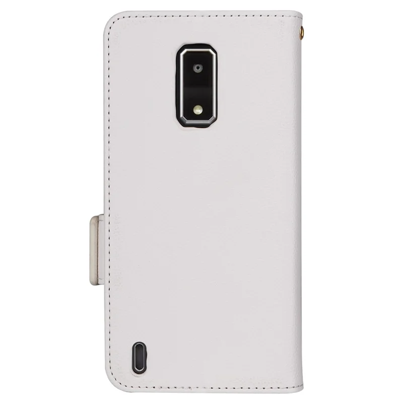 For BLU View 4 / View 2 (2023) Wallet Phone Case PU Leather Magnetic Closure Folio Cover - White