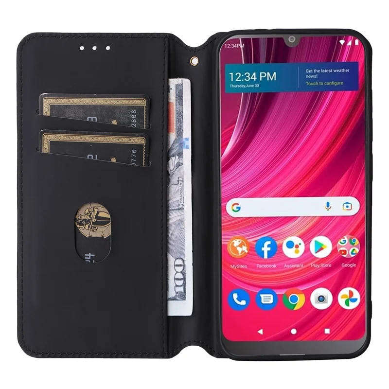 For BLU View 4 / View 2 (2023) Wallet Phone Case Folio PU Leather Cover - Silver