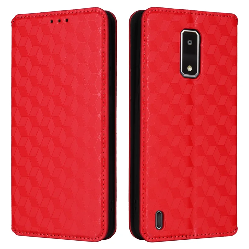 For BLU View 4 / View 2 (2023) Wallet Phone Case Folio PU Leather Cover - Red