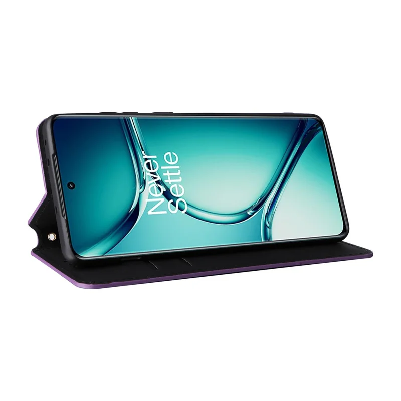 Für OnePlus Ace 2 Pro 5G PU-Leder-Cover Magnetische Handy-Geldbörse - Lila