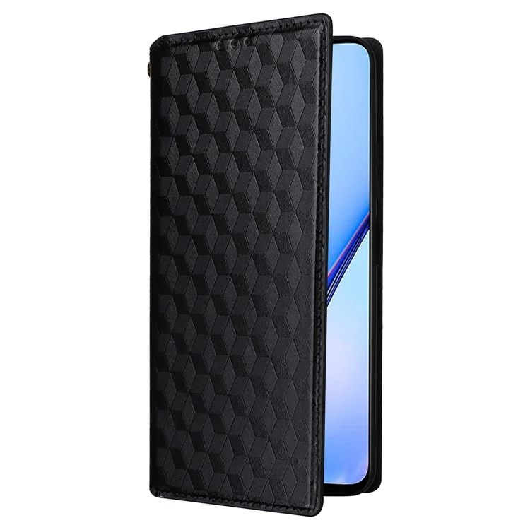 For Realme 11 5G (Global) / 11x 5G Wallet Case PU Leather Stand Flip Phone Cover - Black