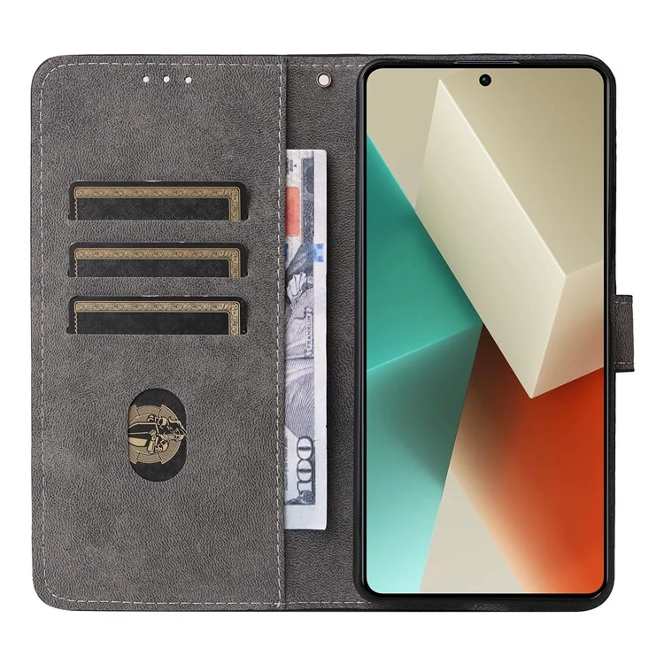 Für Xiaomi Redmi Note 13 Pro 5G / Poco X6 5G Smartphone-Hülle RFID-blockierende Brieftaschen-Lederhülle mit Gurt - Schwarz