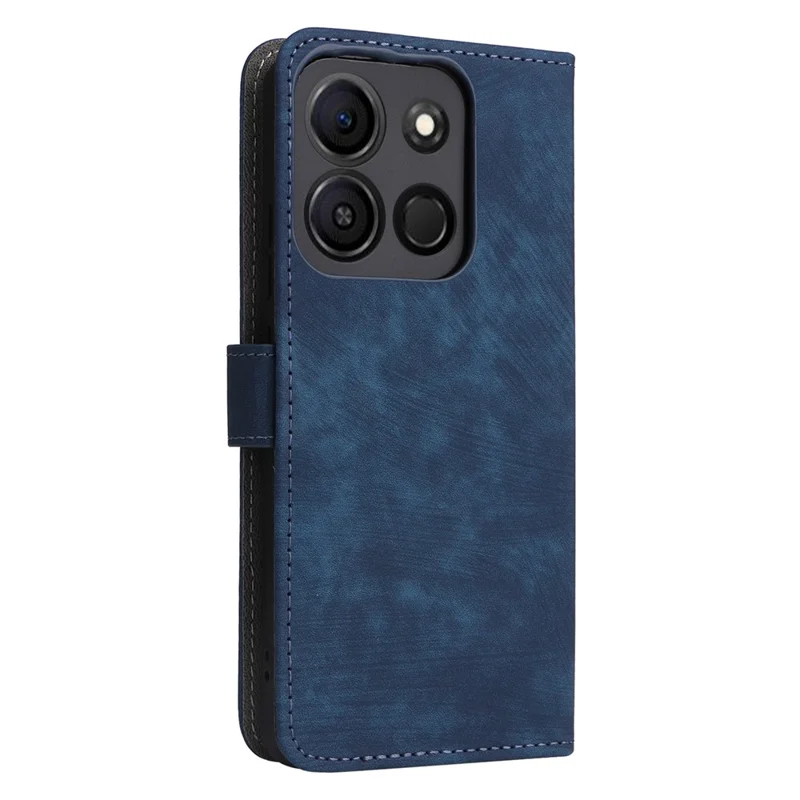 Til itel A05s A663L Læder Wallet Case med RFID-blokeringsfunktion og stander Flip Phone Cover - Blå