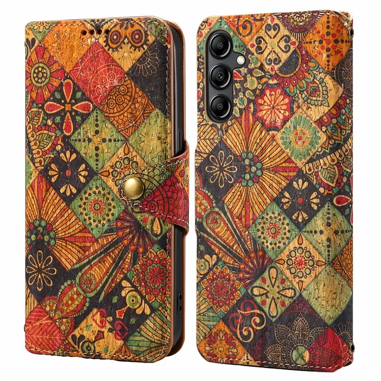 Чехол для Samsung Galaxy S24, флиповый, с цветочным принтом из искусственной кожи и ТПУ - "Осень"