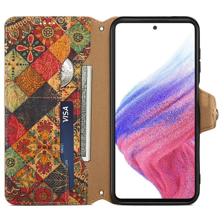 Чехол для Samsung Galaxy S24, флиповый, с цветочным принтом из искусственной кожи и ТПУ - "Осень"