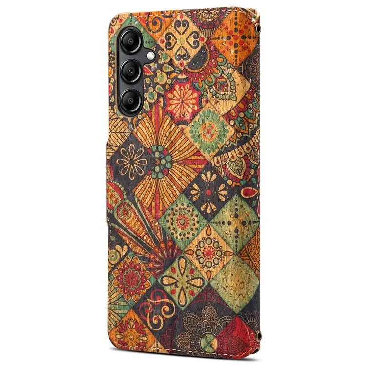 Чехол для Samsung Galaxy S24, флиповый, с цветочным принтом из искусственной кожи и ТПУ - "Осень"